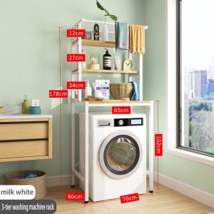 3-layer washing machine storage rack bathroom sorting room bathroom 3-layer rack stainless steel kitchen washing machine rack