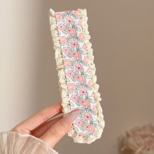 Băng đô dán mái cố định tóc viền ren hoa nhí đáng yêu phong cách Hàn Quốc chống đau đầu 335cm