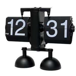 DSIUY Nordic Style Automatic Flip Clock Portable Mechanical Page Turning Clock Retro Removable Desk Flipping Clock Home Decor