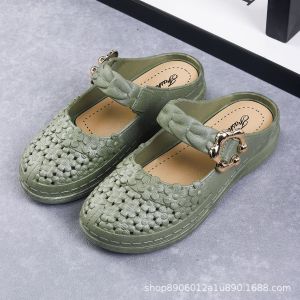 [Free Shipping] Trendy New WomenS Floral Open-Toe Sandals Two-Tone Wedge Heels Suitable For Both Indoor And Outdoor Wear With A Hidden Heel For Added Height Casual And Versatile
