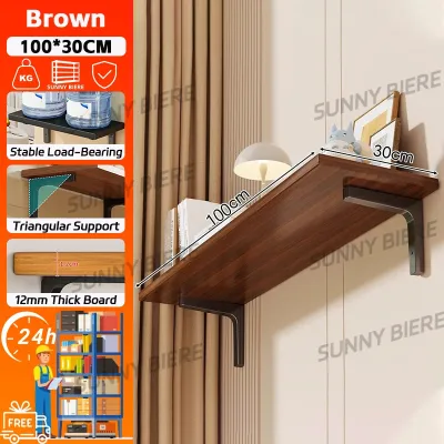 SUNNY Solid Wood Wall Shelves Storage Furniture Shelves Storage Racks Wall Floating Shelves Weighing 40kg