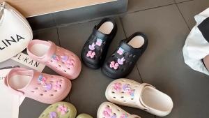 New Thick-Soled Perforated Shoes For Women Non-Slip And Breathable Nurse Shoes Height-Increasing Summer Beach Outdoor Closed-Toe Slippers