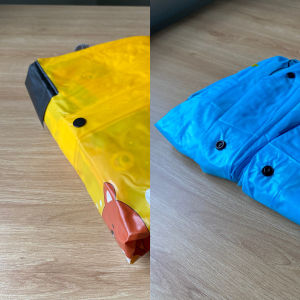 Áo mưa trẻ em từ 3 đến 5 tuổi (cao 95 - 115 CM) có vành mũ liền và che mặt