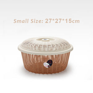 Justliving 1 cái Fruit Basket có nắp đậy lưới ráo nước Hộp đựng trứng Bộ đồ ăn bằng nhựa đựng Giỏ nhựa có nắp rau quả thoát nước lớn cho hộ gia đình