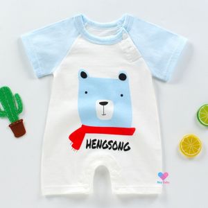 บอดี้สูท ชุดเด็กแรกเกิด (0-12 เดือน) ผ้าคอตตอน ของใช้เด็กแรกเกิด ชุดเด็กอ่อน เสื้อผ้าเด็กอ่อน เตรียมคลอด เปิดไหล่ newborn BN078