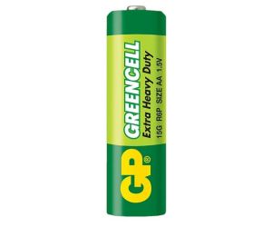 GP Carbon Zinc Greencell AA Battery (Card of 8)