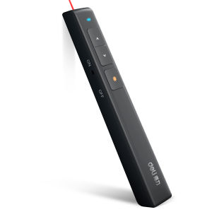 Deli Laser Pointer + Flip Pen Wireless USB Pen Laser Pembalik Halaman Presentasi Sinar Merah Jarak 30 M 2802
