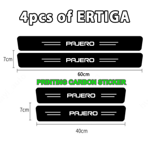 SILLPLATE PAJERO CARBON 3D STIKER STICKER ANTI GORES PIJAKAN MOBIL/BAGASI MOBIL MITSUBISHI PAJERO SPORT