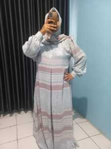 Gamis Set Hijab Print Digital