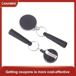 【CANAMEK】 Cắm Trại Nhiệm Vụ Nặng Nề Có Thể Thu Vào Bút Cap Kéo Keychain Chủ Reel Carpenter Bút Chì Chống Mất Sợi Dây Thừng Móc Chìa Khóa Vòng Chuỗi Vành Đai Clip