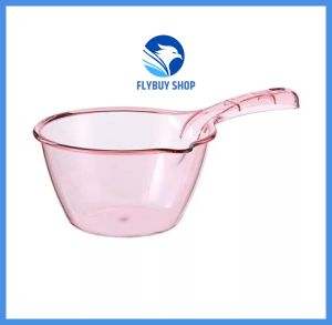 FLYBUY SHOP Japanese Water Dipper Clear Tabo Aesthetic Transparent Scooper Bathroom Toilet Dip Buckets