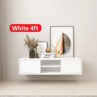 NEVA Wall Tv Cabinet 5ft 4ft Kabinet Tv Gantung Rak Tv Cabinet Rak Tv Gantung Tv Cabinet Wall Mounted Walnut