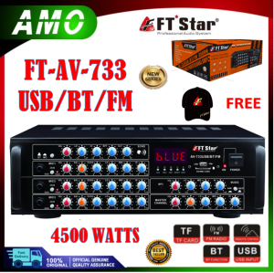 FTstar Amplifier AV-733 USB/Bluetooth/FM Karaoke Amplifier with 4500 Watts Power Audio Equipment AV Receivers & Amplifiers