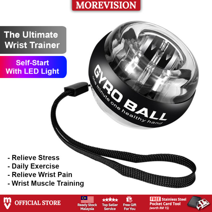 Gyro Ball Gyroscope LED Wrist Ball Power Gym Training Exercise Tool