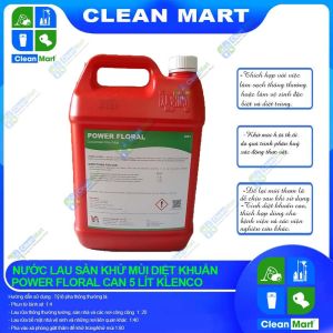 [KLENCO] Nước lau sàn khử mùi diệt khuẩn POWER FLORAL Can 5l Klenco Singapore - CLEAN MART