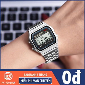 Đồng hồ điện tử Unisex dây thép C120 có báo thức lịch ngày tự động đèn ban đêm kháng nước sinh hoạt nhẹ bảo hành 6 tháng