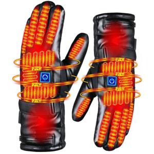 Rechargeable Heating Gloves Thermal Touchscreen Gloves Battery Powered Heating Gloves for Outdoor Motorcycle Ski Cycling