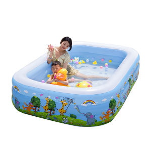 Bể bơi phao đáy chống trượt siêu to dày hình chữ nhật 3 tầng đủ kích thước cho bé bảo hành 2 năm lỗi đổi mới trong 7 ngày đầu nhận sản phẩm