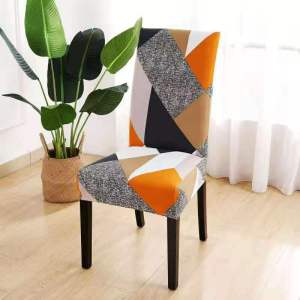 1/2 Pcs Jacquard Chair Cover Set Stretchable Thick Chair Seat Cover with Skirt Thicken Chair Cover Anti-Slip Chair Cover Dining