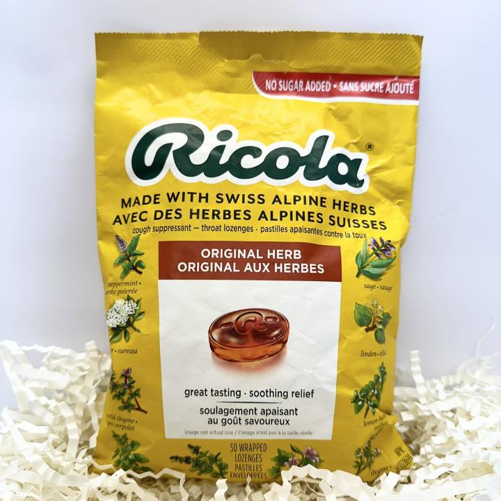 Bronchoveda ICE Throat Lozenges 50 Pack - Arctic Alpine Herb Icelandic Moss,Vitamin C,Ginger
