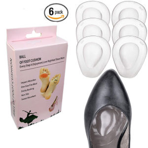 [Free Shipping] Drop-Shaped Forefoot Cushion Shock-Absorbing Non-Slip Half-Size Insole Silicone Transparent Gel Anti-Pain Anti-Chafing Sports Insole For WomenS High Heels
