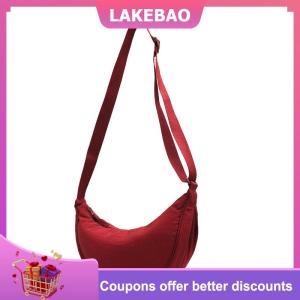 【LAKEBAO】 Túi đeo chéo túi bánh bao nylon túi đeo vai túi đeo chéo hợp thời trang và đa năng