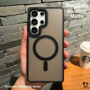 Premium Black Doff MagSafe ORI 100% Ultra Hybrid Samsung S22 ULTRA S23 FE S23 ULTRA S24 FE S24 ULTRA S25 S25+ S25 ULTRA BlackDoff Hitam Series Edition Edisi Softcase Soft Case Matte Lensa Camera Protector Dove Cover Silikon Silicone Pelindung Kamera