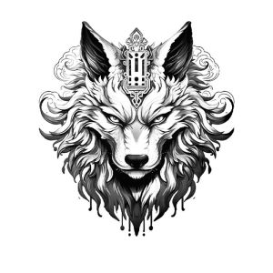 Herbal Tattoo Sticker Waterproof Men Long-lasting Wolf Head Retro Tattoo Flower Arm Hip-hop Street Trend New Tattoo Sticker