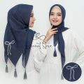Hijab Segi Empat Paris Tasel Bordir Motif Pita /Kerudung Coquette Paris Pita / kerudung Ribbon. 