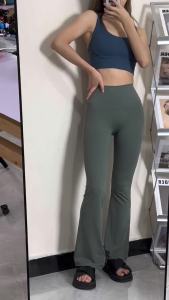 กางเกงขาบานสำหรับเล่นโยคะผู้หญิงเอวสูงน้ำหนักเบากางเกงกีฬา