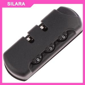 SILARA For Travel Luggage Suitcase Code Anti-theft Fixed Lock Pull Chain Bag Accessories Black Plastic 3 Digit Combination Padlock