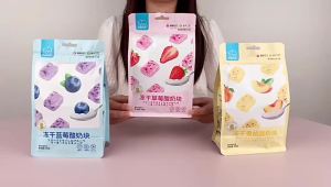 法思觅语冻干果粒酸奶块草莓蓝莓黄桃泡奶酸奶块零食 Freeze-Dried Fruit Yogurt Block Strawberry Blueberry Yellow Peach Foam Milk Yogurt Block Snacks