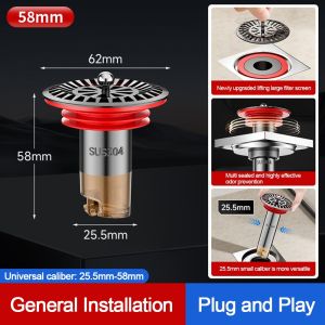 NEXTYOO Chống mùi Lõi thoát nước sàn Chống côn trùng Kiểm soát mùi Bộ lọc thoát nước chậu Bền bỉ Dễ dàng cài đặt Nút chặn cống thoát nước Vật tư thoát nước