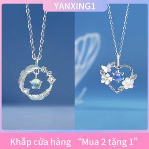 [COD] YANXING1 Tinh Tế Hoa Trái Tim Mặt Dây Chuyền Vòng Cổ Cho Phụ Nữ Pha Lê Zircon Xương Đòn Chuỗi Đám Cưới Đảng Đồ Trang Sức