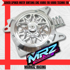 Cover radiator spiner Motif Bintang CNC vario 110 vario techno 110 bahan full almunium (bonus baut boshing)