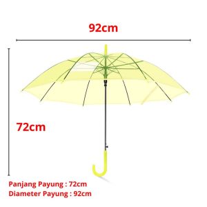 DCH - Style Korea Jepang Polos Warna Warni Payung Lipat Bening Cantik Rainbow Umbrella Fashionable