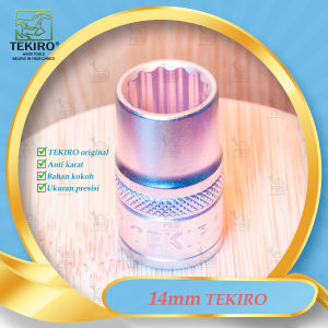 Mata Kunci Sock TEKIRO 14mm 1/2" 12PT . Kunci Shock 14mm 12PT . Mata Sok 14mm 12PT .