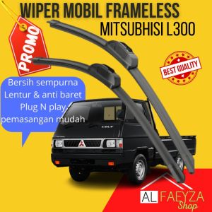 Wiper Mobil Frameless Mitsubishi L300 1 Set 2 Pcs Kipas Pembersih Kaca Depan Mobil