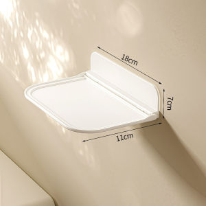 ชั้นวางติดผนังพับได้ สำหรับห้องน้ำ ห้องน้ำ ข้างเตียง ที่เก็บโทรศัพท์สำหรับไม่เจาะ ที่เก็บของเราเตอร์อินเตอร์เน็ตไร้