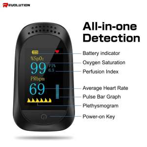 Fingertip Pulse Oximeter Fast SpO2 Blood Oxygen & Heart Rate Monitor