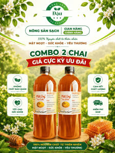 Combo 2 Chai 1.4KG/Chai mật ong nguyên chất hoa cà phê-mật ong Honey Cam kết mật ong nguyên chất