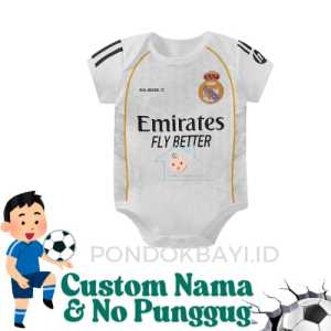 Baju Bola Bayi size 0-12 bulan/Jersey Bola Jumper Romper Bola Bayi/Jumper  Bola baby
