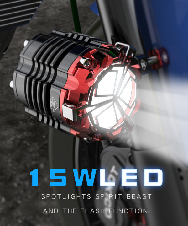 L4 15W Led Spotlights Modified Universal Accessories Suitable Cfmoto Motorcycle Auxiliary Lights
