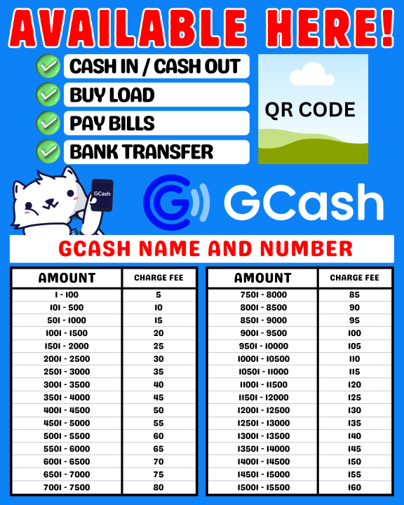 GCASH TARPAULIN FOR CASH AND CASH OUT 2X3 SIZE | Lazada PH