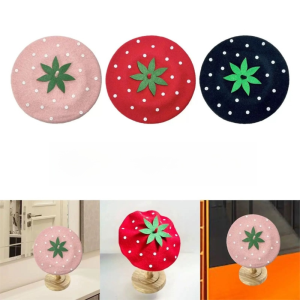 GONLUEZ Versatile Womens Beret Hat Elegant Strawberry Shaped Artist Hat Fashion Classic Solid Color Beanie Autumn Winter
