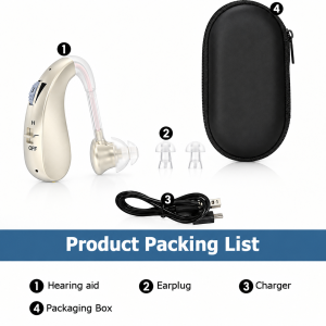 Hearing Aid Noise Reduction Sound Amplifier Anti-Howling Portable For Both Ears