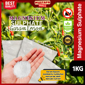 1kg BAJA GARAM EPSOM Magnesium Sulphate Epsom Salt Pertanian Nutrients Bunga