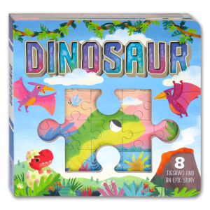 Dinosaur / Unicorn Board Book with 8 Jigsaw and a Cute Story