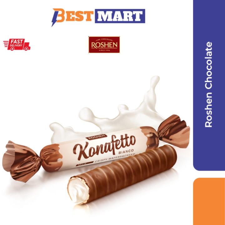 Roshen Konafetto ( Nero - Bianco ) , Sweets In Cocoa / Caramel Compound ...