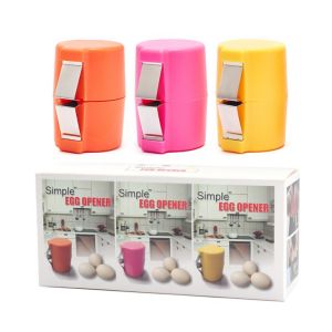 SJJL MALL 3pcs Professional Eggshell Opener Cylindrical Effortless Egg Breaker Kitchen Gadgets Plastic Egg Crackers Baking